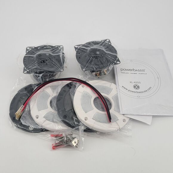 PowerBass XL-42SS 4" Speakers Full Range ATV Auto Marine - Picture 3 of 6